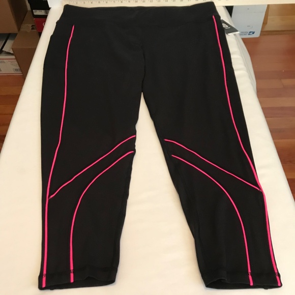 IDEOLOGY Leggings Athletic Compression High Rise 7/8 Black Women’s Plus Size 3X - Picture 2 of 16